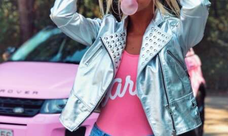 Celine Van Ouytsel carwrap PinkPanther - 4