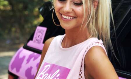 Celine Van Ouytsel carwrap PinkPanther - 5