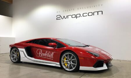 Lamborghini Aventador Bombshell advertising wrap 33
