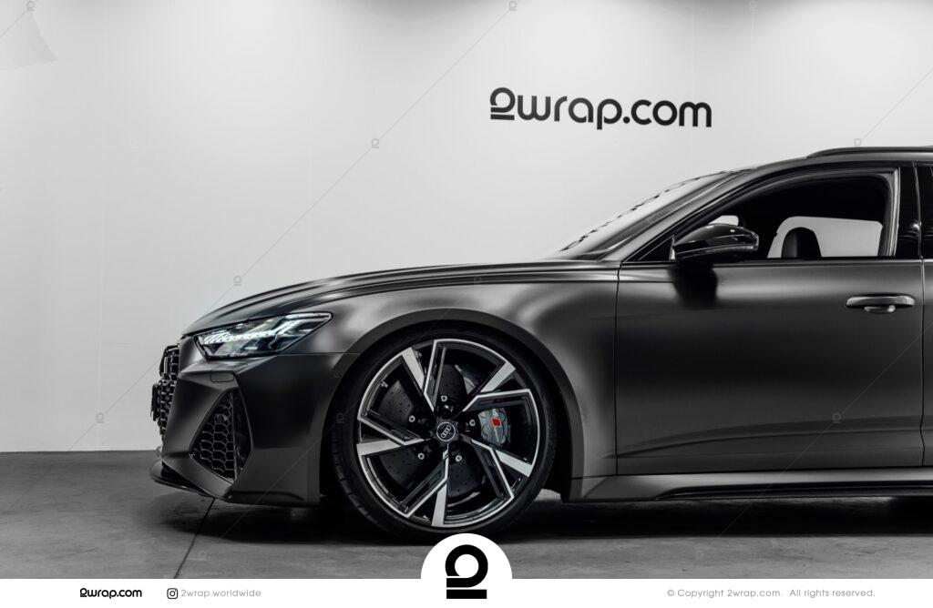 Audi rs6 wrapped in Avery Rock Grey Satin Metallic