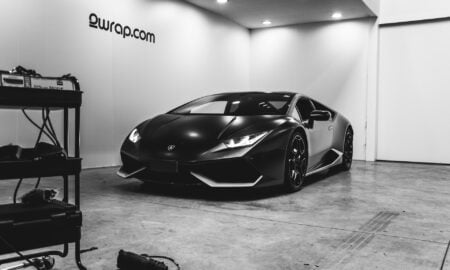 Lamborghini Huracan satin black and yellow 2