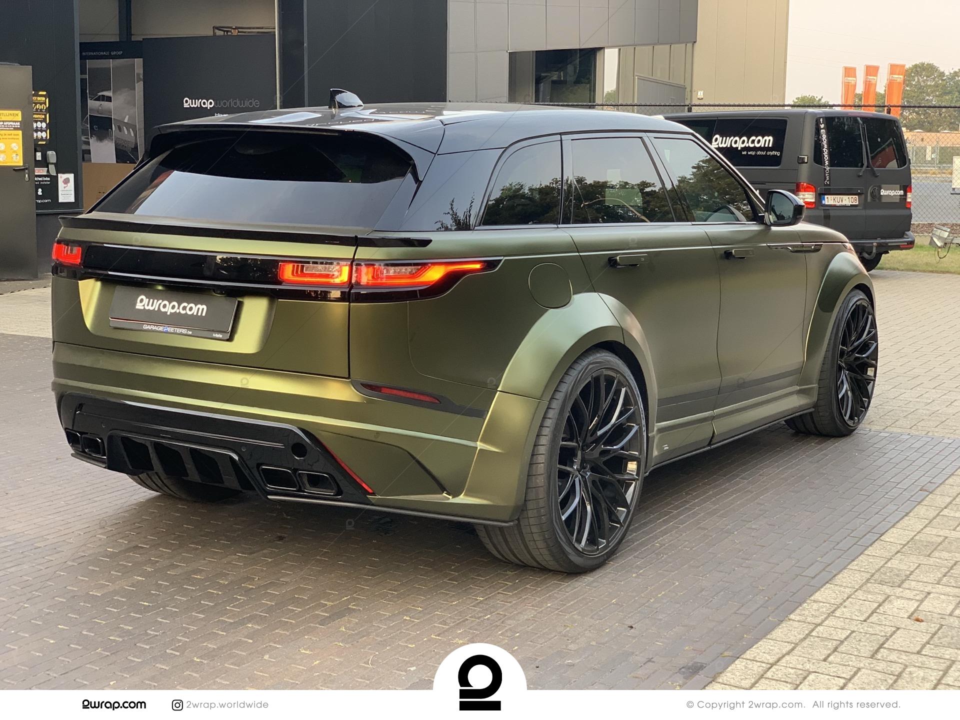 Range Rover Velar wrapped in Avery Hope Green 13