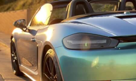 Porsche 718 Boxter GTS oracal wrap aquamarijn glanzend 10