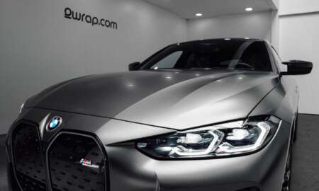 BMW I4 m50 wrapped in satin dark grey 4.jpg