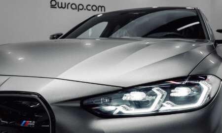 BMW I4 m50 wrapped in satin dark grey 9.jpg