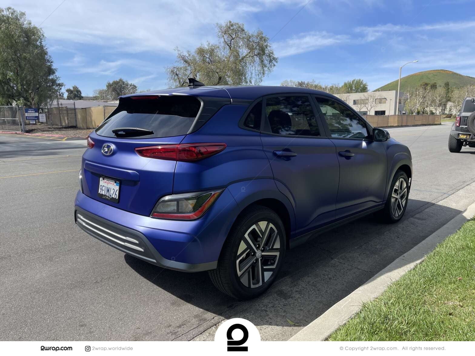 Kona Blue Raspberry Hyundai Kona Matte Blue Wrap | 2wrap