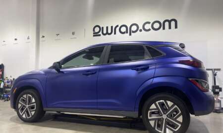 Hyunda Kona Matte Blue carwrap 2