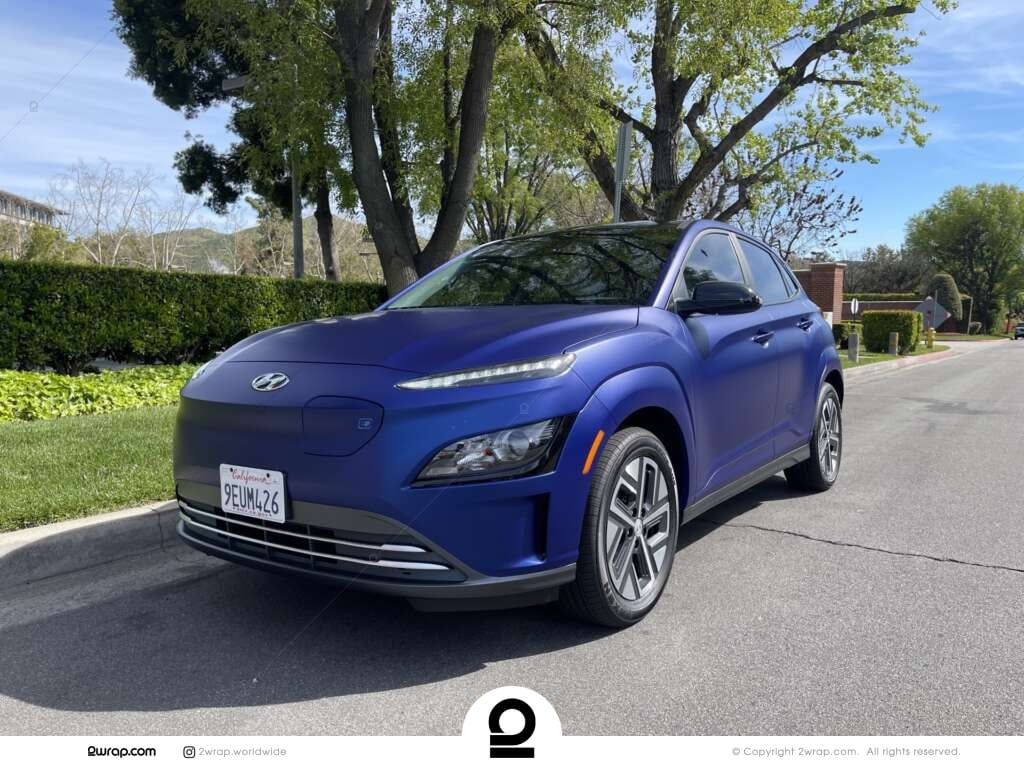 Hyunda Kona Matte Blue carwrap