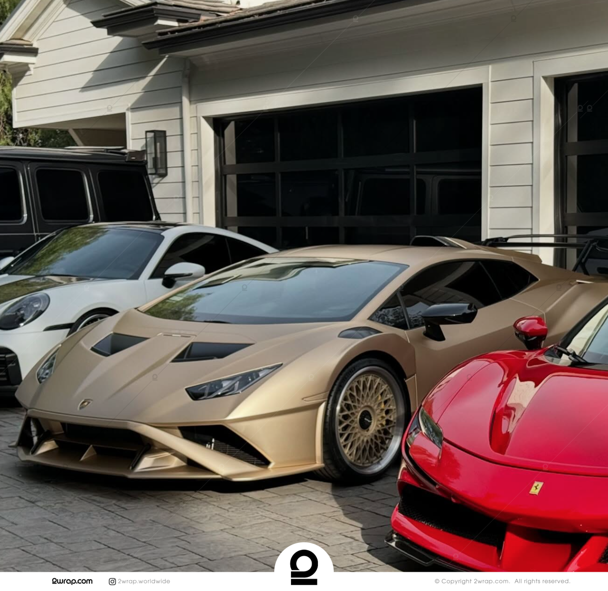 Scott Disick Lamborghini in front of his house