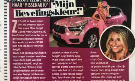 Celine Van Ouytsel carwrap Miss België - 14