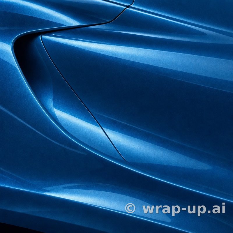 3M 2080 G227 Blue Metallic vinyl wrap color sample