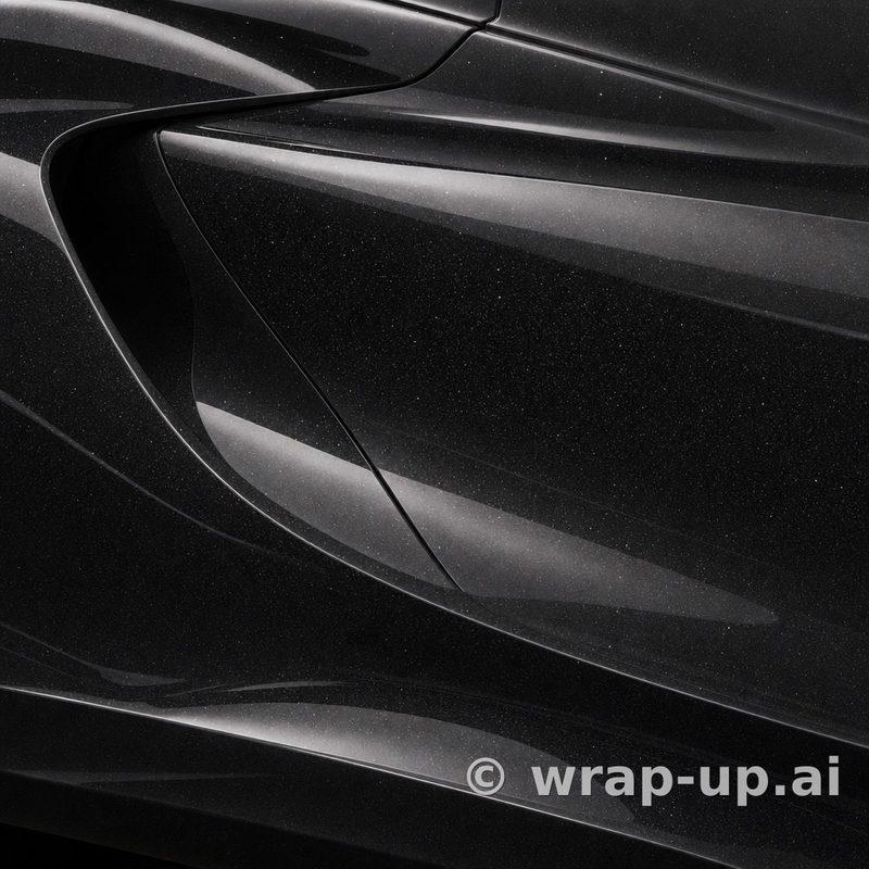 3M 2080 GP282 Ember Black vinyl wrap color sample