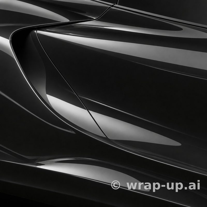 3M 2080 HG12 High Gloss Black vinyl wrap color sample