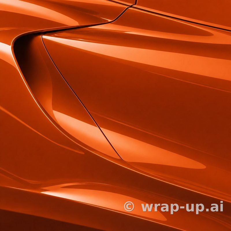 3M 2080 HG14 High Gloss Burnt Orange vinyl wrap color sample