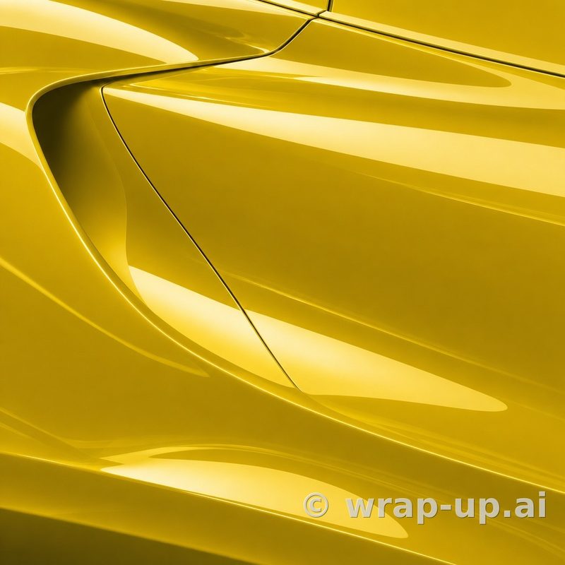 3M 2080 HG15 High Gloss Bright Yellow vinyl wrap color sample