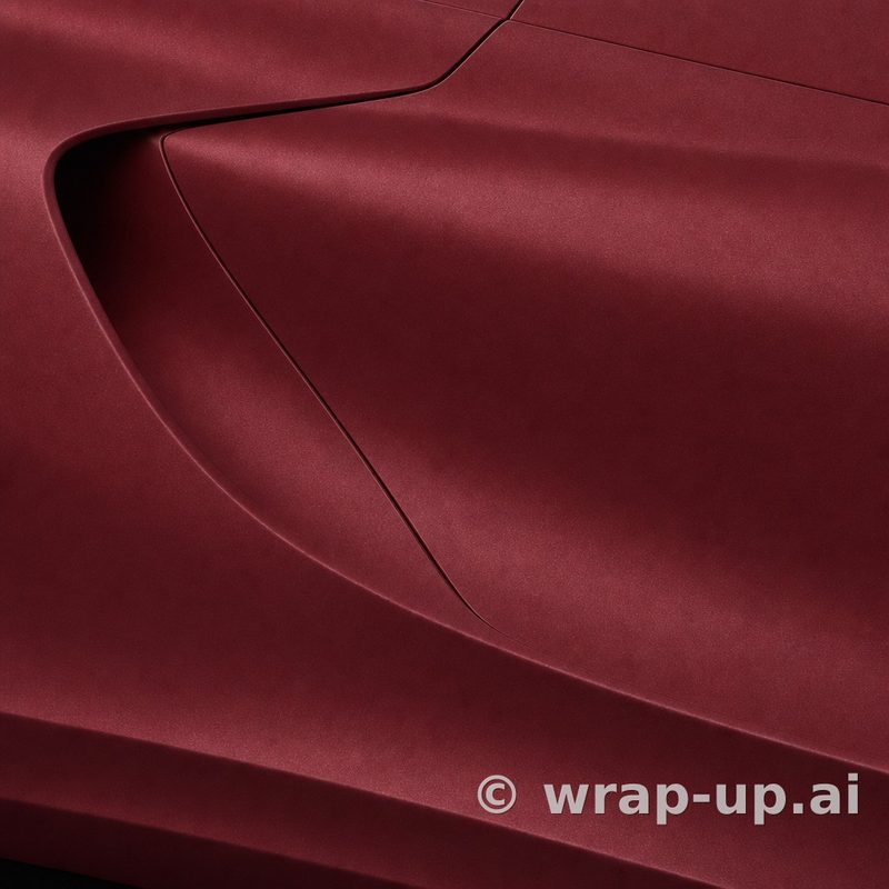3M 2080 M203 Red Metallic vinyl wrap color sample
