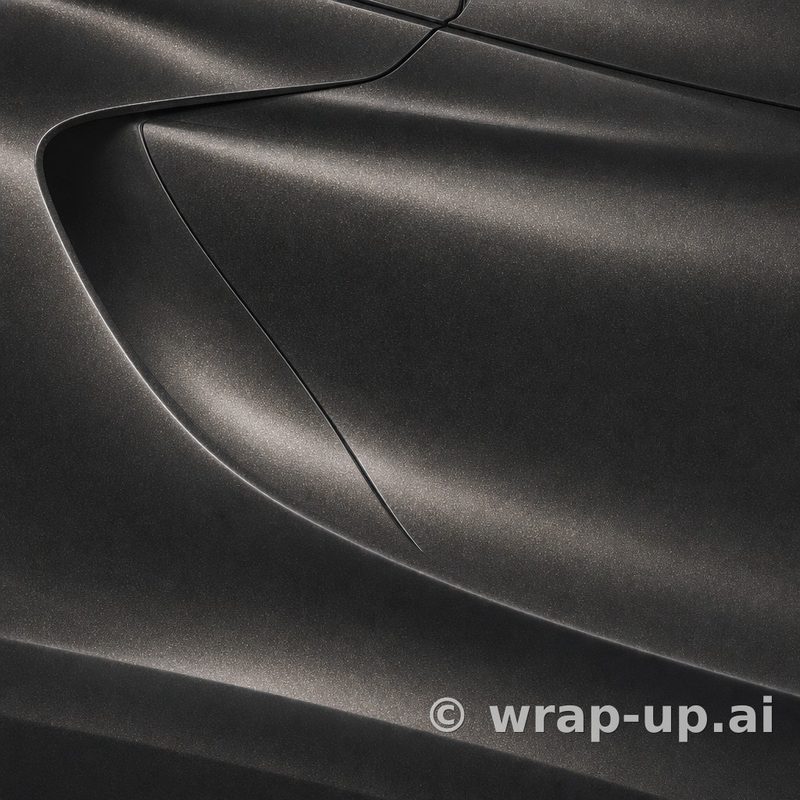 3M 2080 SP242 Satin Gold Dust Black vinyl wrap color sample