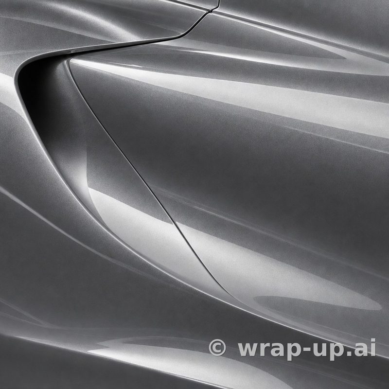 Orafol 970RA 937G glossy charcoal metallic vinyl wrap color sample