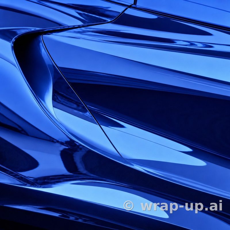 Avery SW900 256 Blue chrome vinyl wrap color sample