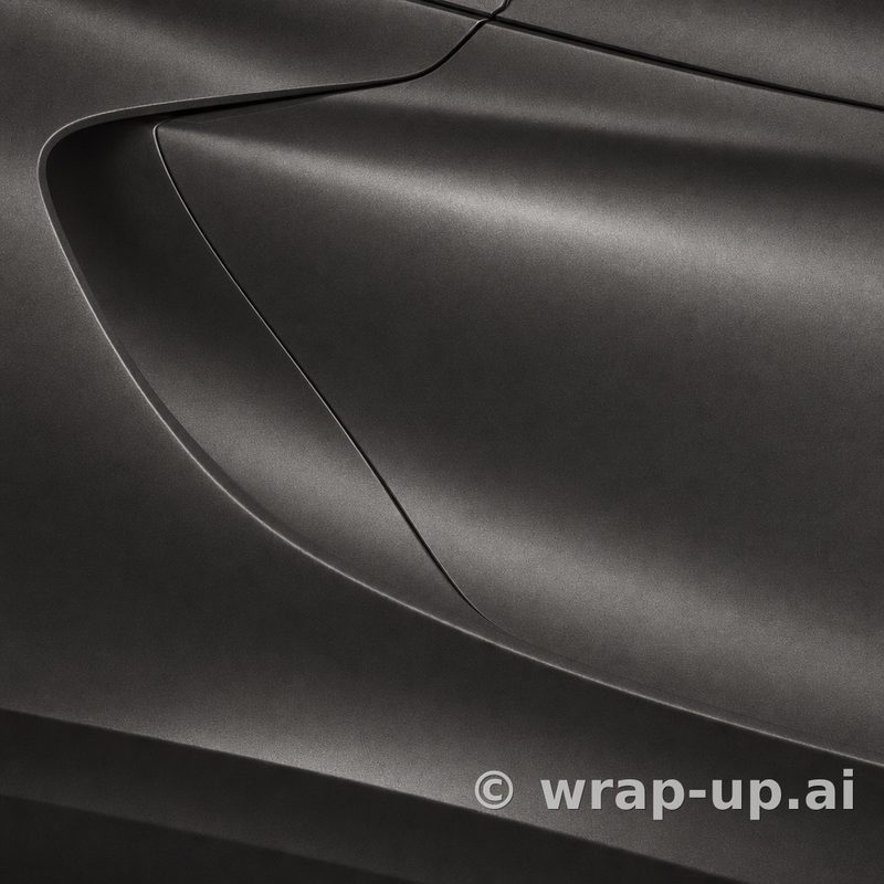 Avery SW900 823 Metallic Black Rock Grey vinyl wrap color sample