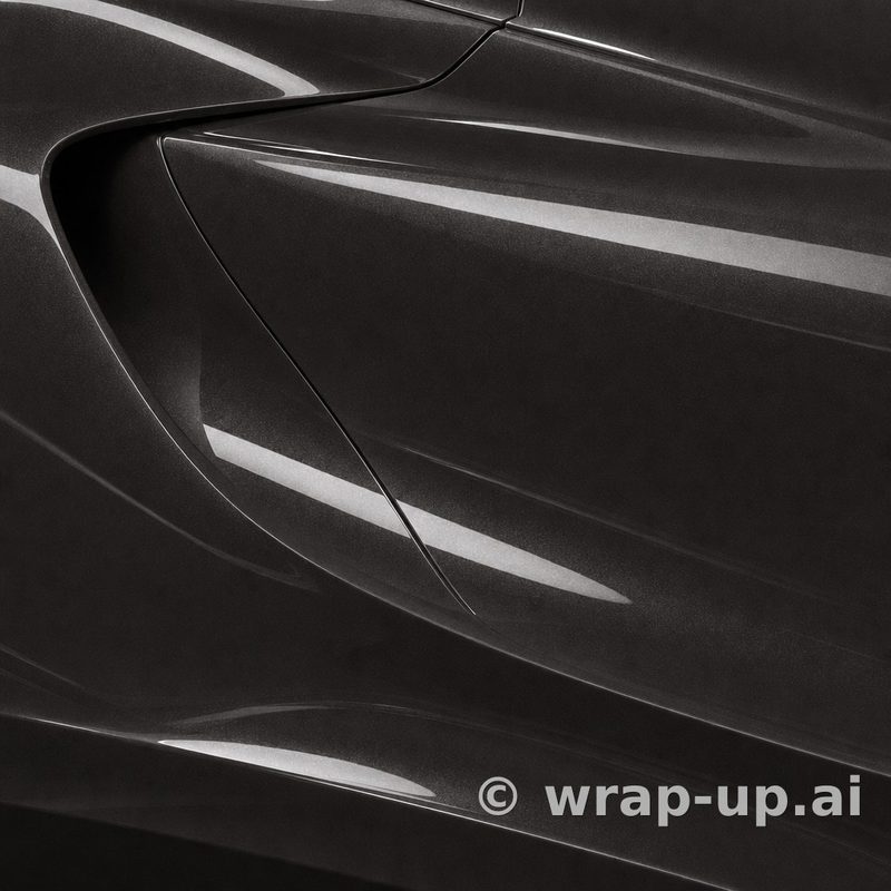 Avery SW900 192 Metallic Black vinyl wrap color sample