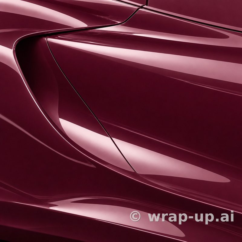 3M 2080 HG73 High Gloss Ruby Rosso vinyl wrap color sample