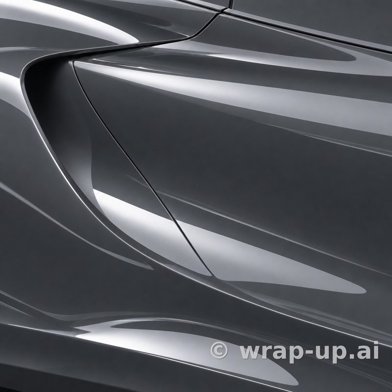 3M 2080 HG81 High Gloss Meteor Gray vinyl wrap color sample