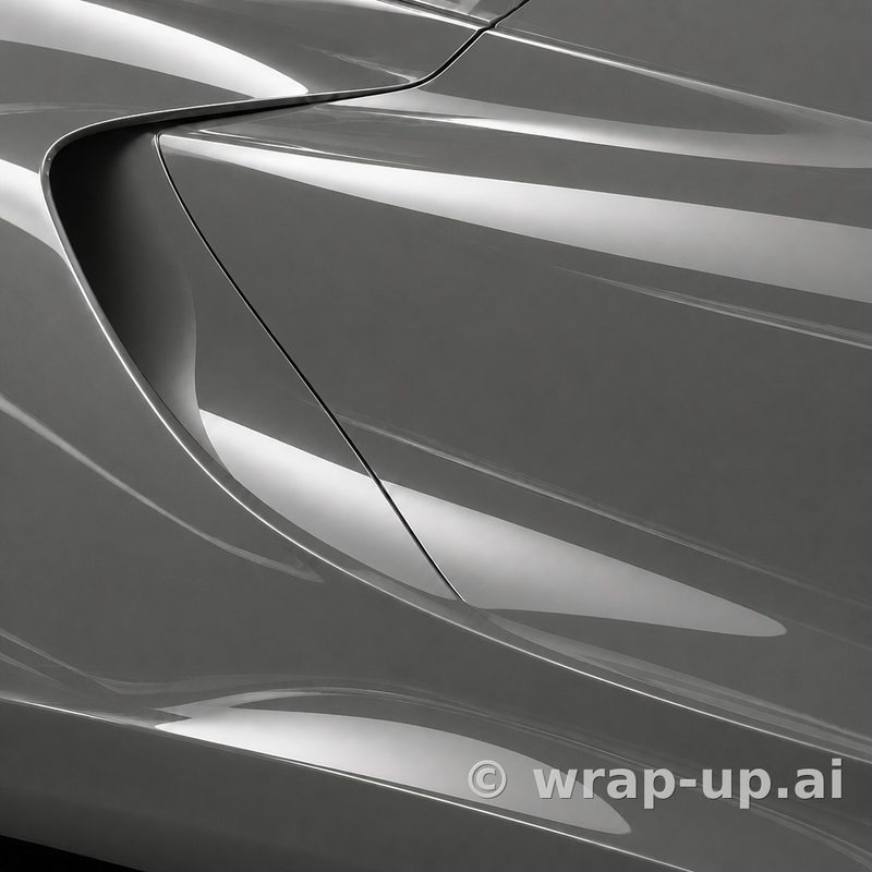 Inozetek PPF DPPF703 Gloss Cement Grey colored paint protection film sample