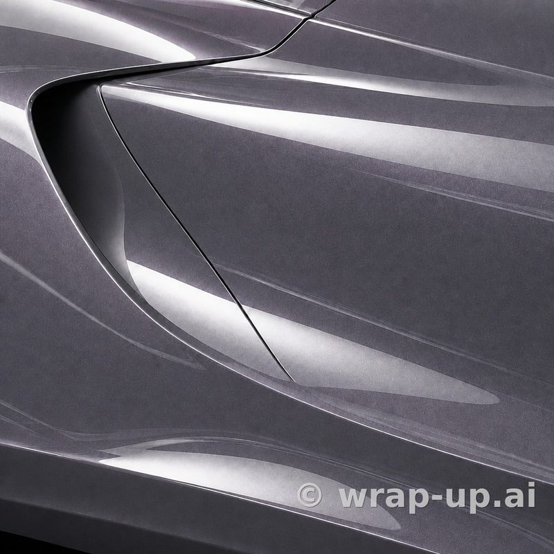 Inozetek PPF DPPF708 Metallic Provence Purple colored paint protection film sample