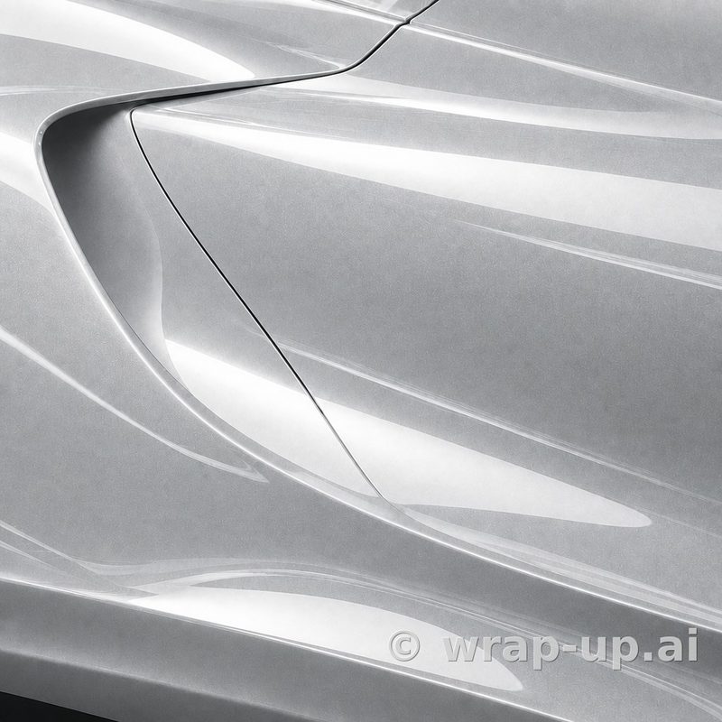 Inozetek PPF DPPF709 GT Silver colored paint protection film sample