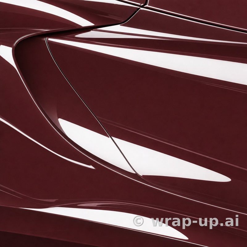 Inozetek PPF DPPF711 Liquid Metallic Dragon Blood Red colored paint protection film sample