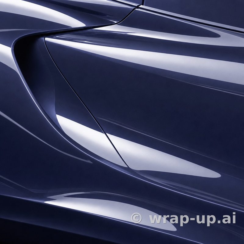Inozetek PPF DPPF712 Metallic Royal Blue colored paint protection film sample
