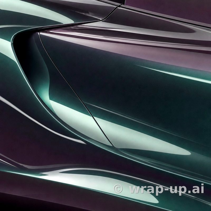 Inozetek PPF DPPF717 Chameleon colored paint protection film sample