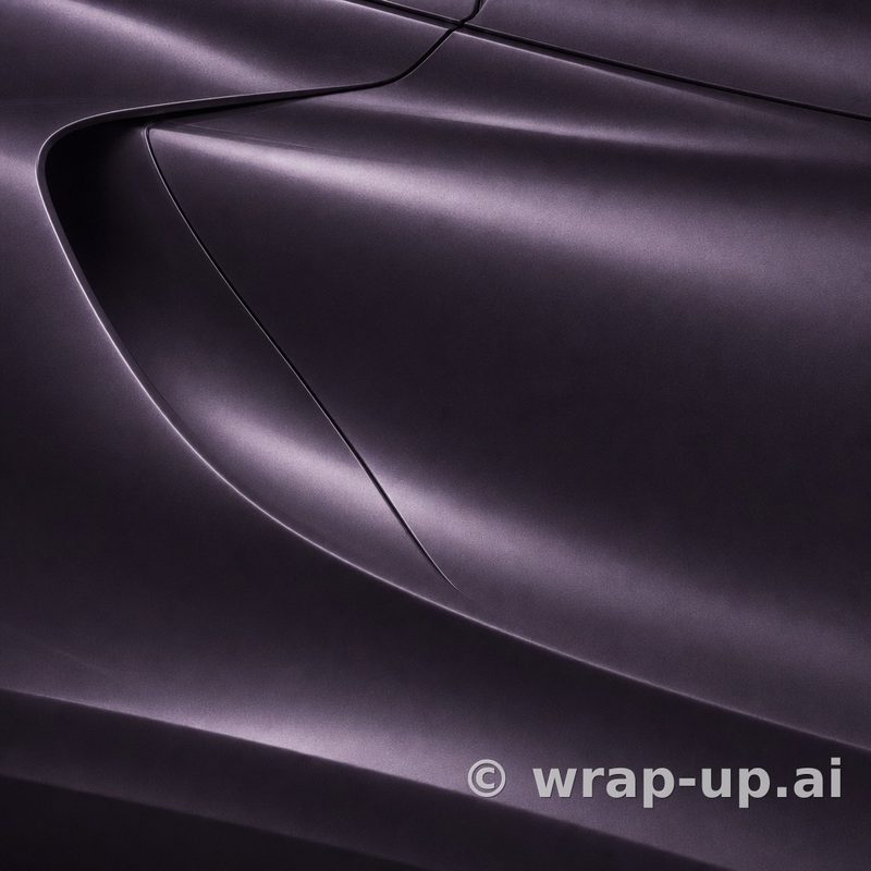 Inozetek PPF DPPF801 Midnight Purple colored paint protection film sample