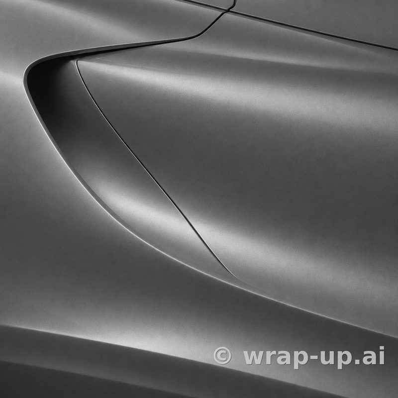 Inozetek PPF DPPF802 Rock Grey colored paint protection film sample
