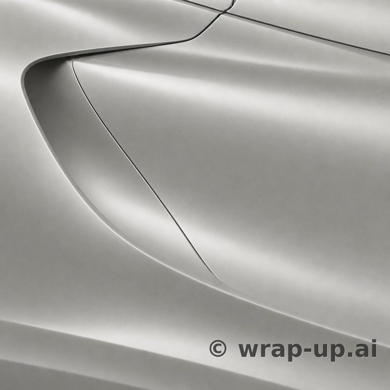 Inozetek PPF DPPF803 Silver Aluminum colored paint protection film sample