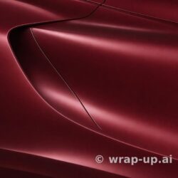 Inozetek PPF DPPF806 Matt Liquid Metallic Blood Red colored paint protection film sample