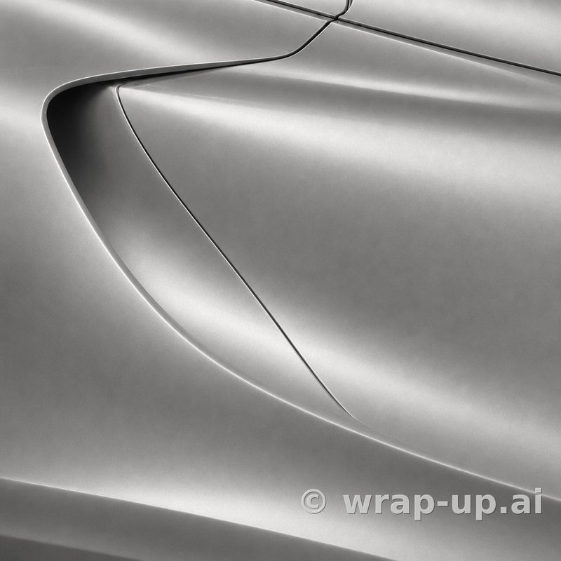 Inozetek PPF DPPF808 Liquid Metallic Silver colored paint protection film sample