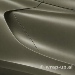 Inozetek PPF DPPF812 Satin Khaki Green colored paint protection film sample