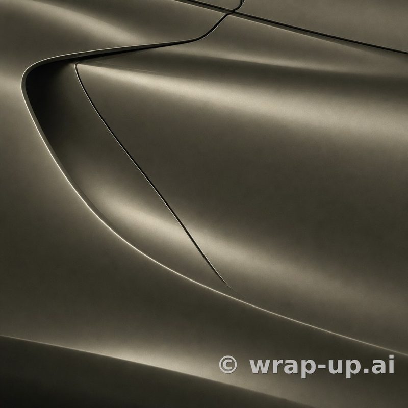 Inozetek PPF DPPF813 Satin Liquid Metallic Titanium colored paint protection film sample