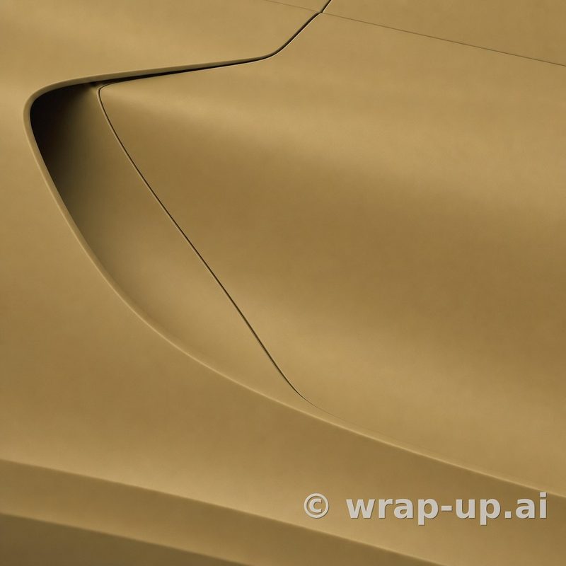 Inozetek PPF DPPF815 Frozen Matte Sand colored paint protection film sample