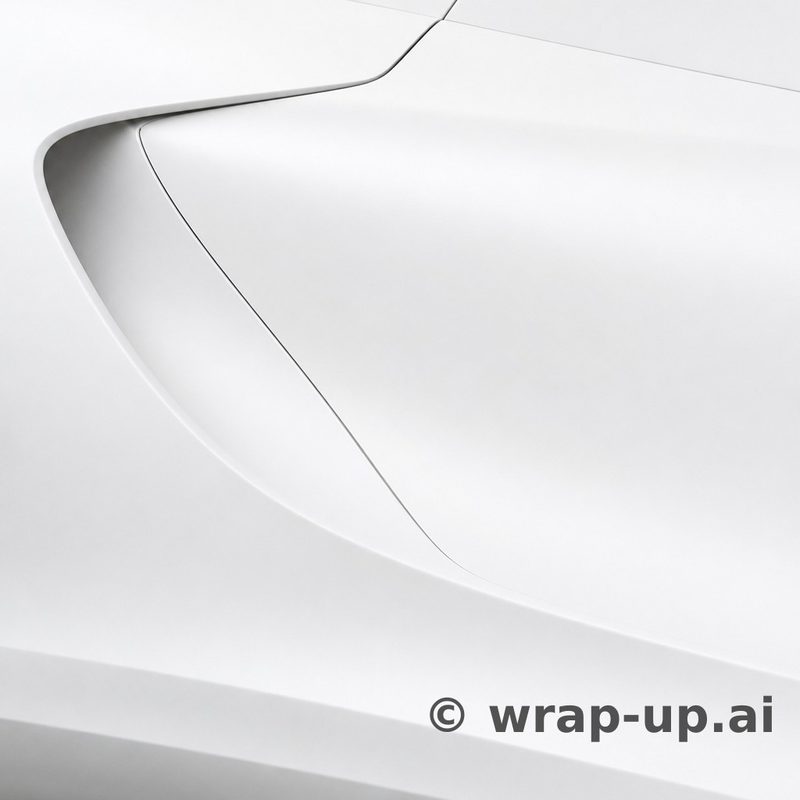 Inozetek PPF DPPF816 Frozen Matte White colored paint protection film sample