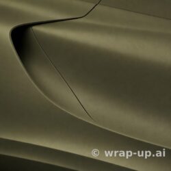 Inozetek PPF DPPF817 Frozen Matte Liquid Metallic Titanium Green colored paint protection film sample