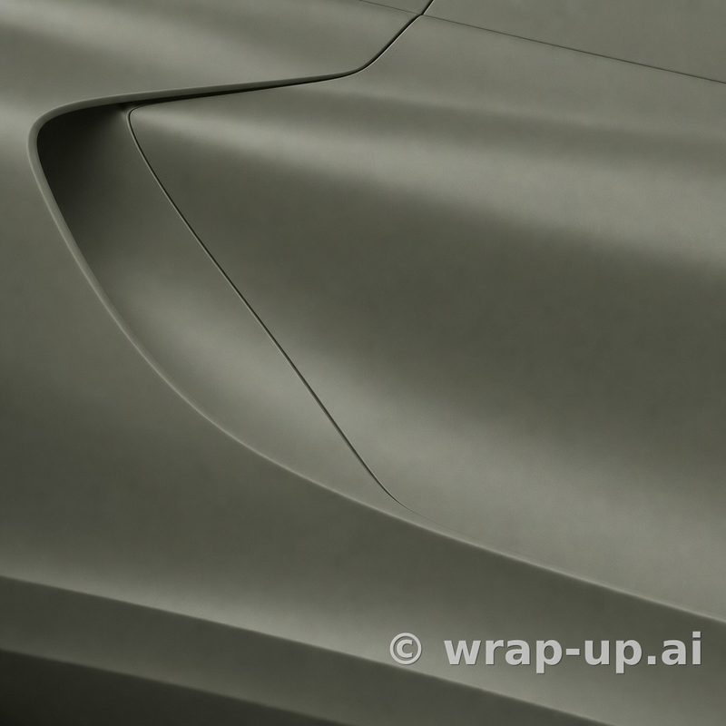 Inozetek PPF DPPF818 Frozen Matte Shark Gray colored paint protection film sample