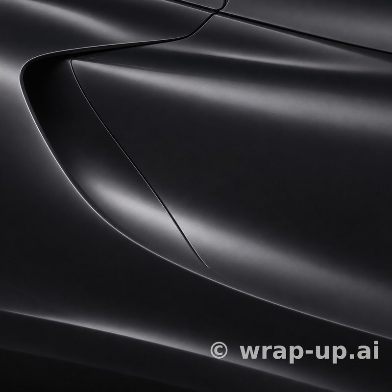 Inozetek PPF DPPF819 Satin Black Out colored paint protection film sample
