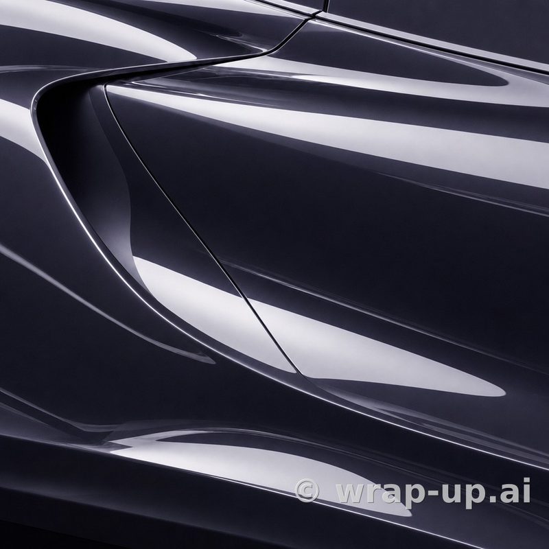 Inozetek PPF DPPF901 Metallic Midnight Purple colored paint protection film sample