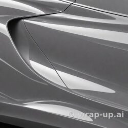 Inozetek PPF DPPF904 Metallic Dolphin Grey colored paint protection film sample