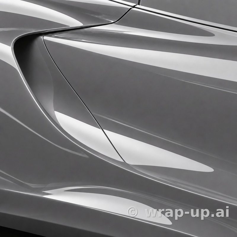 Inozetek PPF DPPF904 Metallic Dolphin Grey colored paint protection film sample