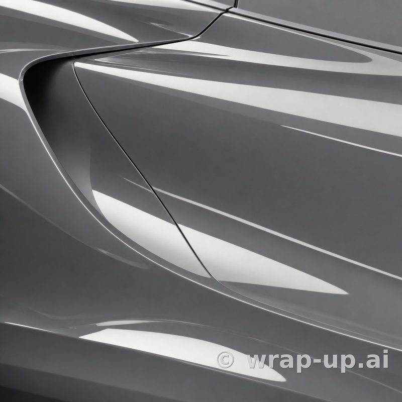 Inozetek PPF DPPF905 Falcon Grey colored paint protection film sample