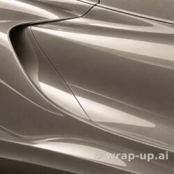Inozetek PPF DPPF906 Metallic Silica Brass colored paint protection film sample
